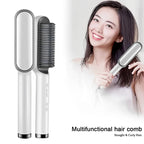 Outils professionnels de coiffure - Appareil de lissage des cheveux pour salons de beauté - Peigne et brosse lissante chauffante pour cheveux