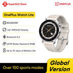 Montre connectée OnePlus Watch Lite version globale, écran AMOLED 1,46'', jusqu'à 10 jours d'autonomie, IP68, BT 5.2, plus de 100 modes sportifs