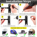 Multifonctionnel Porte-casque Rotatif à 180° Casque de moto Accessoires moto Crochet à griffes Fixé au mur à suspendre Chapeau Veste