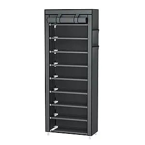 Étagère à chaussures simple avec rangement anti-poussière, armoire à chaussures multi-niveaux, support de rangement pour entrée de dortoir
