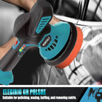Polisseuse de voiture aste sans fil, polisseuse électrique, outil à distance pour Makita, 6 vitesses, 18V, 2 piles, 5000 tr/min, 150mm