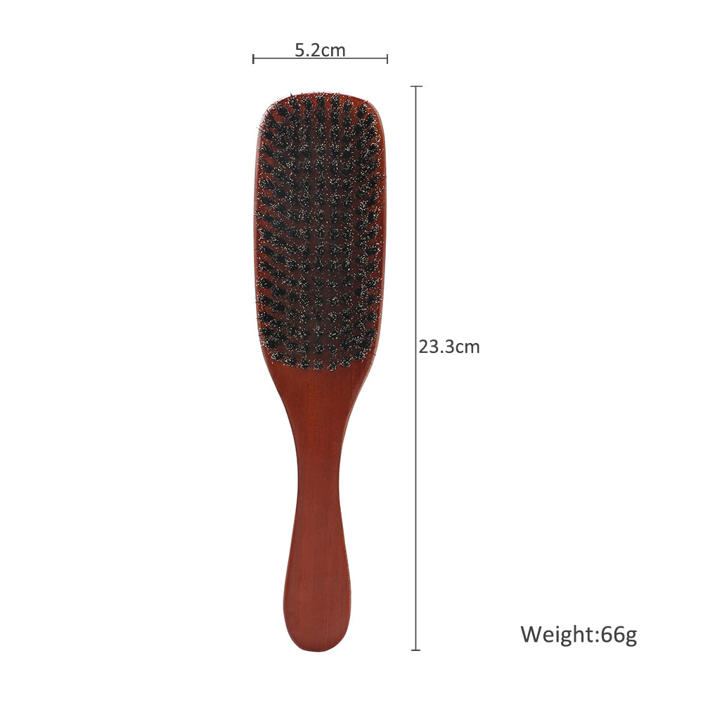 Manche en bois poils de sanglier barbe brosse outil de rasage brosse à cheveux en bois courbé hommes barbe rasage brosse coiffeur moustache brosses