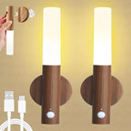 Veilleuse capteur de mouvement veilleuses appliques murales rechargeables appliques murales magnétiques éclairage mural en bois pour chambre escalier