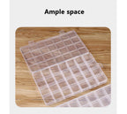 Boîte à bijoux rectangulaire en plastique à 28 grilles, compartiment de rangement, étui à bijoux, boucles d'oreilles, perles, présentoir artisanal, conteneur organisateur, nouveau