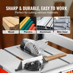 SucceBuy Scie de table 10 pouces 8 A 25 pouces Capacité d'éclat maximale 40 T Lame compacte portable pour le chantier de travail, le bricolage du bois, la fabrication de meubles