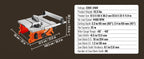 SucceBuy Scie de table 10 pouces 8 A 25 pouces Capacité d'éclat maximale 40 T Lame compacte portable pour le chantier de travail, le bricolage du bois, la fabrication de meubles