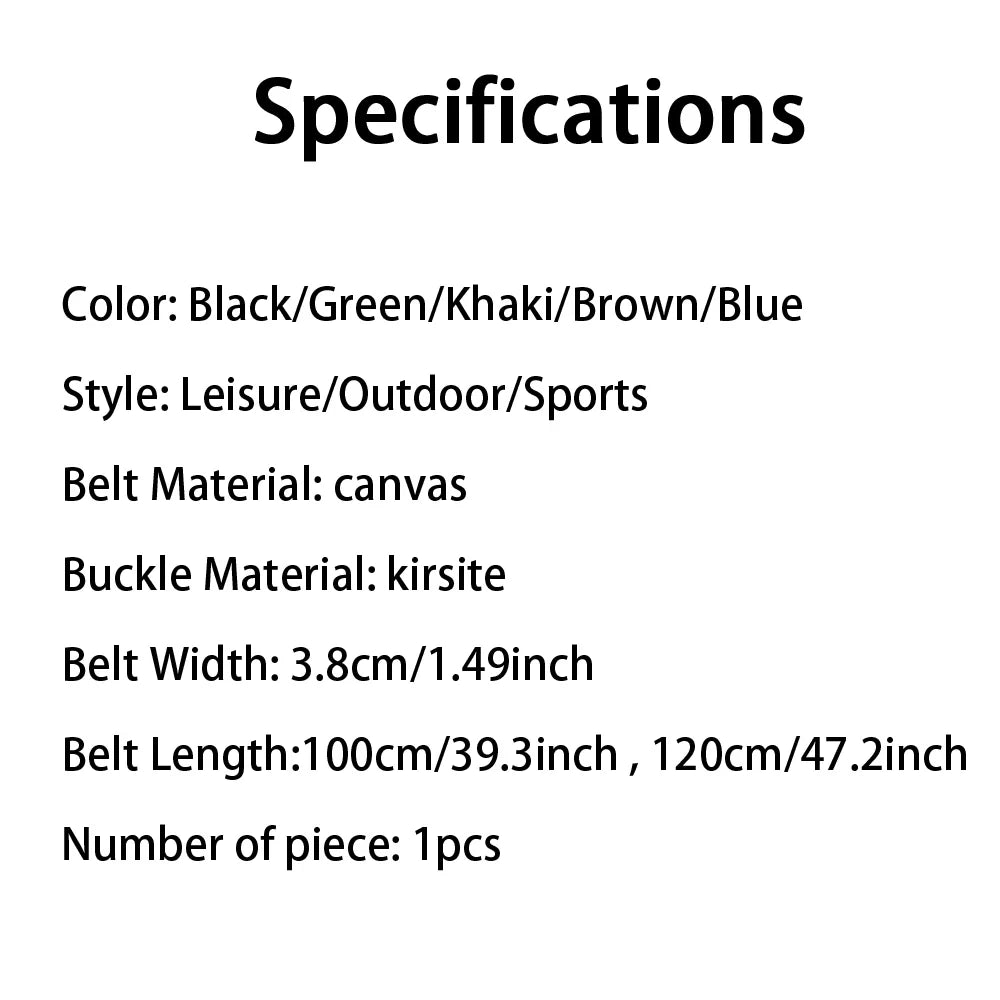 Ceinture en toile à broches pour hommes et femmes, ceinture décontractée, pantalon cargo, jeans, extérieur, escalade, sport, entraînement, environnement, mode