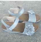 Femmes d'été sandales antidérapant chaussures légères pour femmes fleurs respirant classiques chaussures compensées femmes sandales femme 2026