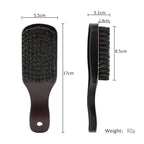 Manche en bois poils de sanglier barbe brosse outil de rasage brosse à cheveux en bois courbé hommes barbe rasage brosse coiffeur moustache brosses