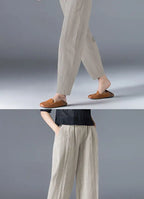 Pantalon à jambes larges en coton pour femme, ample, surdimensionné, couleur unie, sarouel, décontracté, taille élastique, longueur cheville, vêtements pour femmes, été