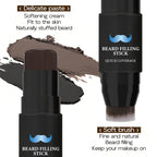 Bâton de remplissage de crayon à barbe et brosse pour hommes, stylo à barbe, bâton de retouche de racine de cheveux, couverture longue durée, maquillage pour moustache et cheveux