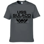 Mode USCSS Nostromo T-Shirt Alien USS Sulaco Colonial Marines Aliens hors monde à manches courtes T-Shirt hommes coton O cou t-shirts