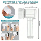 Brosse de nettoyage électrique 5 en 1, épurateur rotatif, brosse de nettoyage de salle de bains avec 5 têtes de brosse, brosse de nettoyage de cuisine et de vaisselle, Gadgets