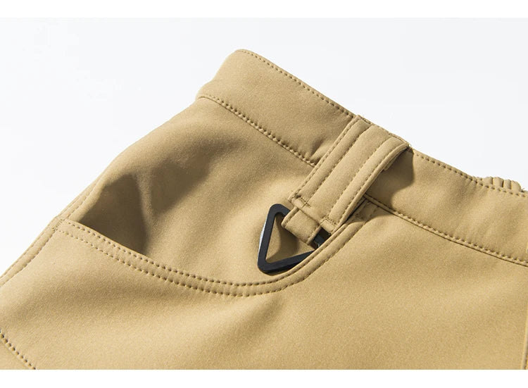 Pantalon cargo imperméable pour homme, doublé en polaire Sharkskin, idéal pour l'escalade, le ski, la randonnée, la pêche, avec de grandes poches