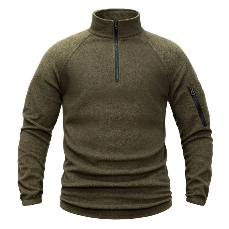 Vestes polaires tactiques pour hommes, vêtements militaires, vestes chaudes, pull à fermeture éclair, coupe-vent, sweat-shirt thermique de randonnée, manteaux épais