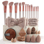 Kit de maquillage de beauté, 33 pièces, grandes et petites éponges de beauté pour une application et un retrait de maquillage impeccables, ensemble complet