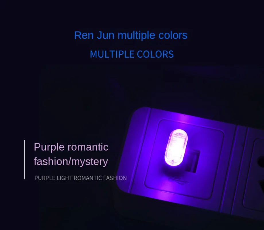 Mini USB LED lumières d'ambiance voiture intérieur néon lampe décorative éclairage de secours universel PC Portable Plug and Play