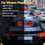Lumière LED d'expression faciale amusante pour voiture, avec télécommande, fenêtre arrière, lampe de rappel d'avertissement multifonction, accessoires extérieurs