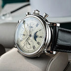 Sugess – montre-bracelet pour hommes, ST1908, mouvement à col de cygne, chronographe mécanique, véritable calendrier de phase de lune, cuir Vintage, nouveau 2026