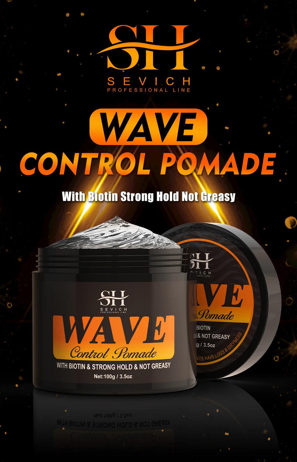 Gel ondulé 360 pour contrôle des frisottis, crème nourrissante à forte tenue pour cuir chevelu, pommade naturelle Anti-perte de cheveux en argile pour hommes noirs africains