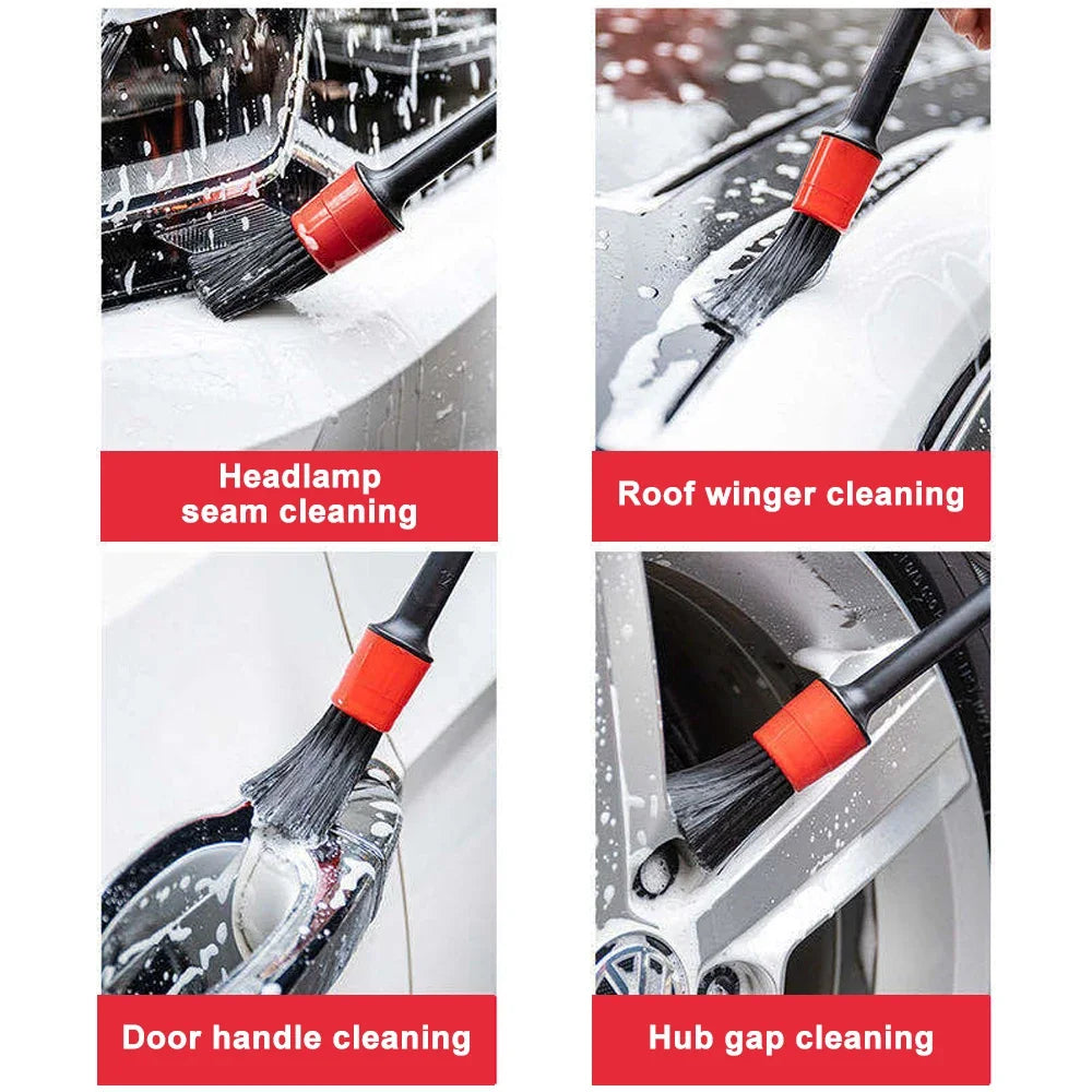 Ensemble de brosses de détail de voiture, kit de livres automatiques ultime pour l'entretien des évents, brosse de dégagement tative de sortie d'air de voiture