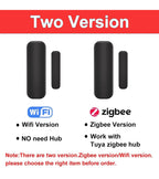 Capteur de porte WiFi ou Zigbee, avec application Tuya Smart Life, alerte de fenêtre, détecteur magnétique, capteur de porte de maison sans fil