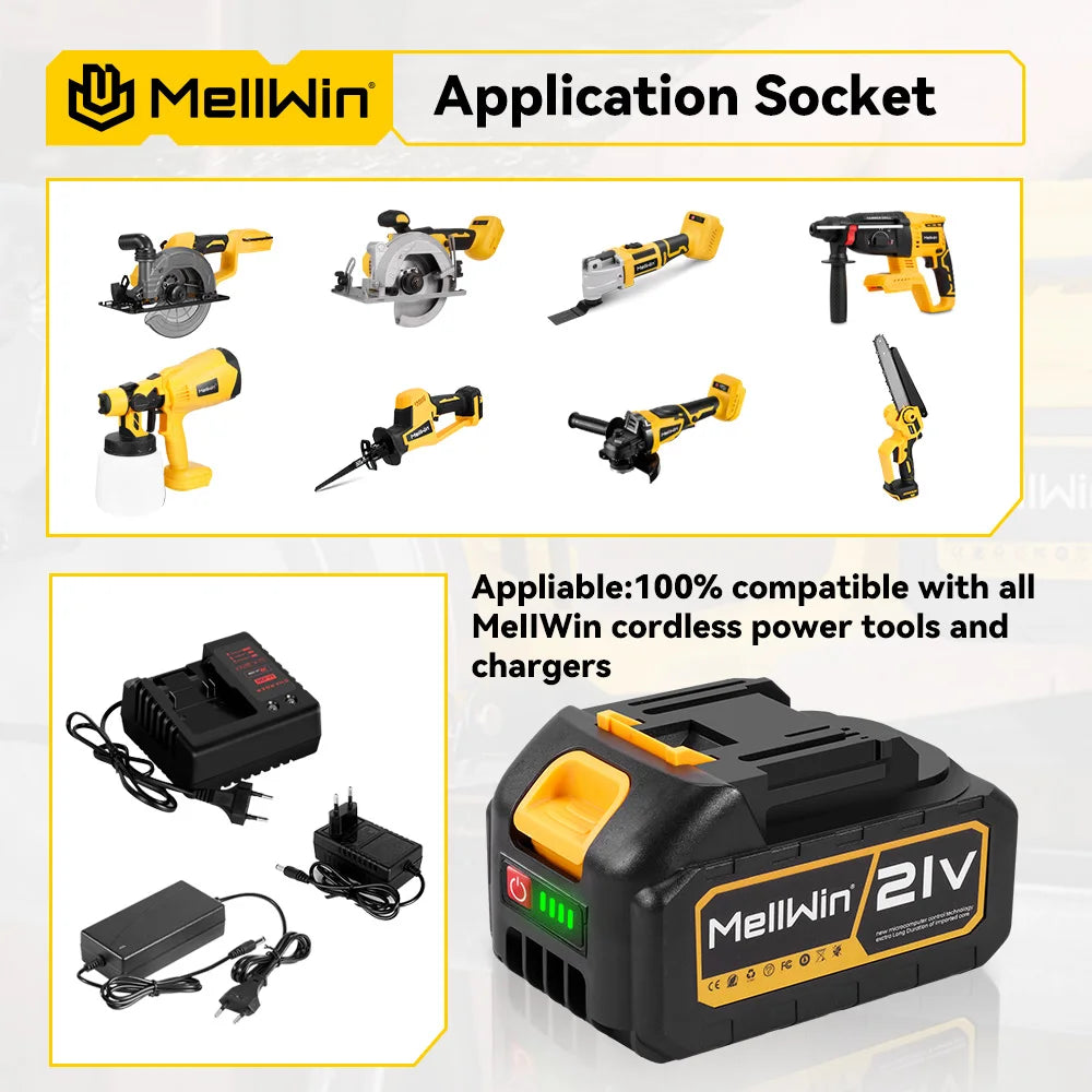 MELLWIN 3500 tr/min scie sauteuse électrique sans fil 31 lames scie courbe sans fil outil de travail du bois multifonction pour Makita broche de batterie 18V