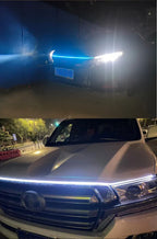 Feux diurnes à LED pour capot de voiture, démarrage par balayage, lumières décoratives, guide de capot moteur automatique DRL, lampe d'ambiance décorative, 12V, 150cm