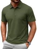 TACVASEN-Polo d'été 72% en coton pour homme, t-shirt de golf respirant, sport actif, randonnée, t-shirts de travail décontractés