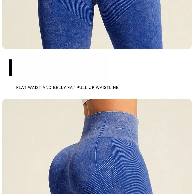 Leggings de Yoga de ponçage en Nylon pour femmes, pantalons serrés sans couture, haute élasticité, Sexy, levage des hanches, pantalons d'entraînement, de course, de gymnastique