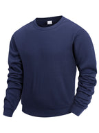 Sweat-shirt à col rond pour hommes, couleur unie, printemps, extérieur, décontracté, quotidien, manches longues, pull à capuche, vêtements de sport pour hommes