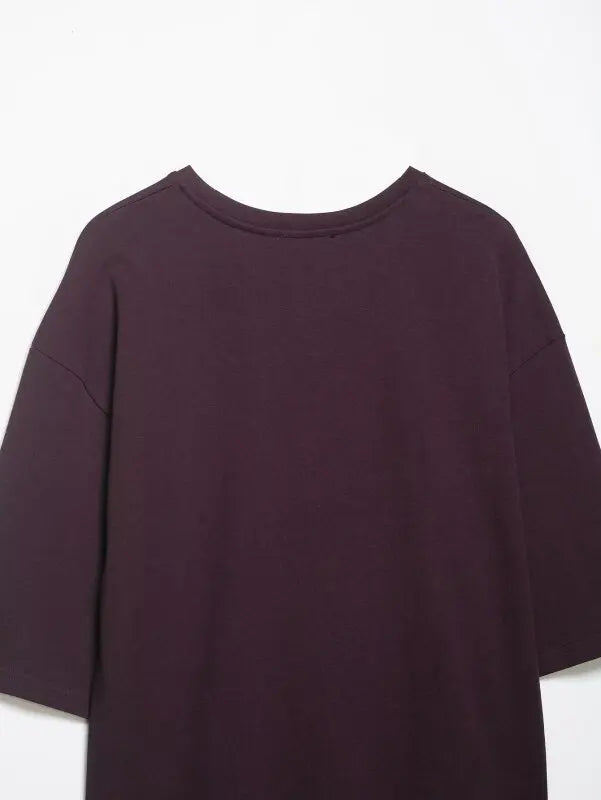 T-shirt asymétrique à manches mi-longues pour femmes, avec garniture en dentelle, pour la rentrée scolaire, tenue décontractée quotidienne, haut polyvalent à la mode, 4 couleurs