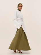 Musulman moyen-orient arabe dubaï Abayas pour femmes haut avec jupe deux pièces ensemble modeste Ramadan caftan Robe Femme vêtements islamiques