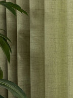 Printemps et été matcha japonais, rideaux en coton et lin vert rideaux transparents, rideaux opaques, lin luxueux pour chambres à coucher