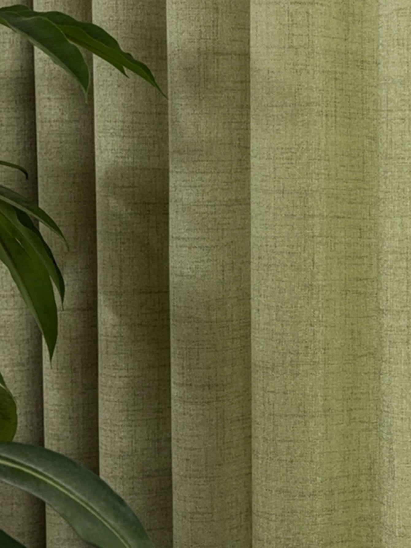 Printemps et été matcha japonais, rideaux en coton et lin vert rideaux transparents, rideaux opaques, lin luxueux pour chambres à coucher