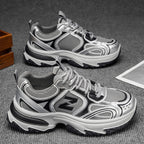2026 nouvelles baskets pour hommes à semelles épaisses augmentant la hauteur, chaussures décontractées polyvalentes respirantes en maille de Style rétro
