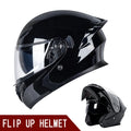 Casque rabattable casque de moto pour hommes Double lentille croisière moto de fond casque complet couvert crème solaire quatre saisons