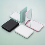 Mini miroir de maquillage LED miroirs de vanité portables avec lumière 1X 2X miroir de poche grossissant miroirs de vanité cosmétiques pliables