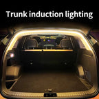 Éclairage de coffre de voiture à haute luminosité, éclairage d'ambiance, décoration intérieure, bande lumineuse LED sans fil, détection automatique, éclairage de hayon