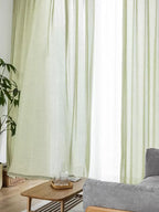 Printemps et été matcha japonais, rideaux en coton et lin vert rideaux transparents, rideaux opaques, lin luxueux pour chambres à coucher