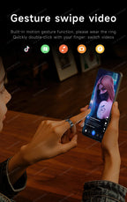 Anneau intelligent avec écran d'affichage et tactile, gestionnaire de santé, vidéo de balayage de gestes, étanche 5 ATM pour hommes et femmes, Smartring 2026, nouveau