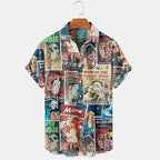 Chemise Vintage à manches courtes pour hommes, haut décontracté, mode hawaïenne, vêtements d'été, ample, respirant, simple boutonnage, 2026
