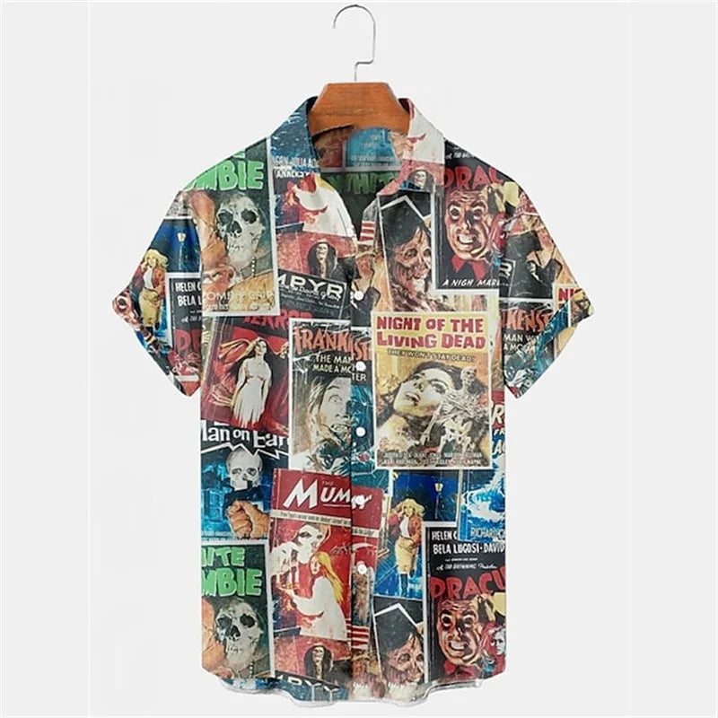 Chemise Vintage à manches courtes pour hommes, haut décontracté, mode hawaïenne, vêtements d'été, ample, respirant, simple boutonnage, 2026