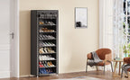 Étagère à chaussures simple avec rangement anti-poussière, armoire à chaussures multi-niveaux, support de rangement pour entrée de dortoir