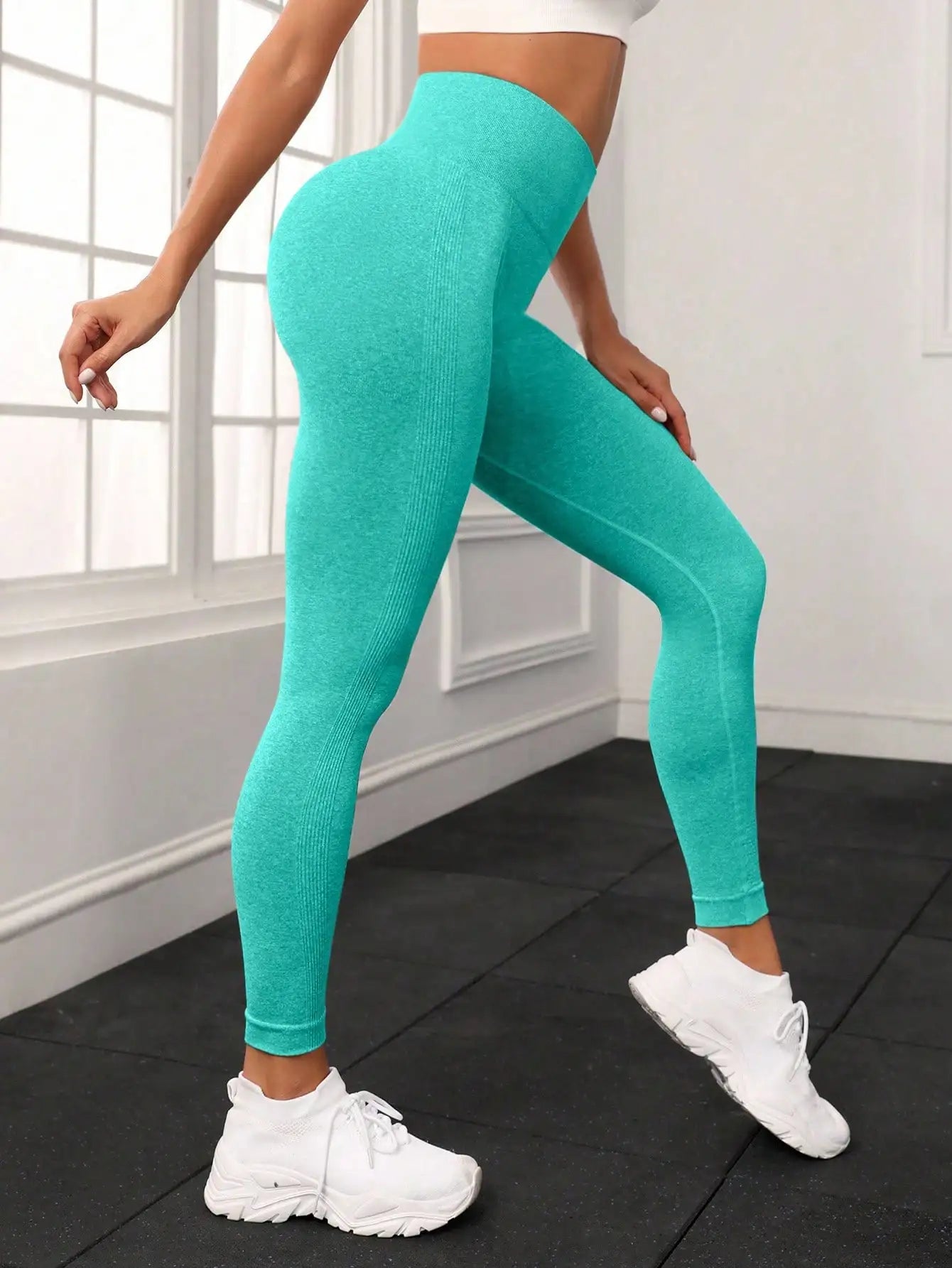 Pantalons de yoga pêche lettre sans couture, vêtements de yoga de levage des hanches, pantalons de sport et de fitness taille haute moulants pour femmes