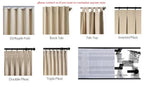 Rideaux en chenille beige épais à chevrons sur mesure pour salon, salle à manger, chambre à coucher – Décoration occultante de luxe et tendance