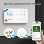 KERUI W184-Capteur de mouvement intelligent Tuya, 4G, WiFi, 101 unité de système d'alarme, sans fil, compatible Alexa, anti-cambriolage, contrôle à domicile