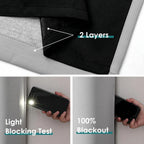 Rideau occultant pour salon, en Polyester, avec œillet de pongé, isolation thermique, bloquant la lumière, pour porte française de Patio