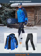 TACVASEN vestes de Ski d'hiver pour hommes manteaux polaires imperméables veste de Snowboard thermique isolée Parka imperméable avec capuche Parka homme