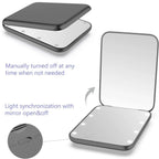 Mini miroir de maquillage LED miroirs de vanité portables avec lumière 1X 2X miroir de poche grossissant miroirs de vanité cosmétiques pliables